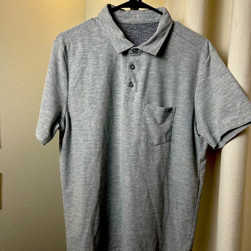 Vuori Ace Polo light grey Men’s size Medium